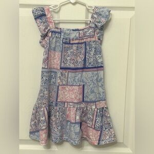 The Children's Place Girl Paisley Patchwork Ruffle Tiered Dress 4T Cotton Blend
